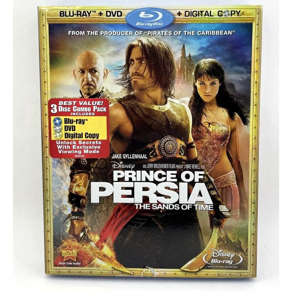Prince of Persia: The Sands of Time (Blu-ray/DVD, 2010, 3-Disc Jake Gyllenhaal